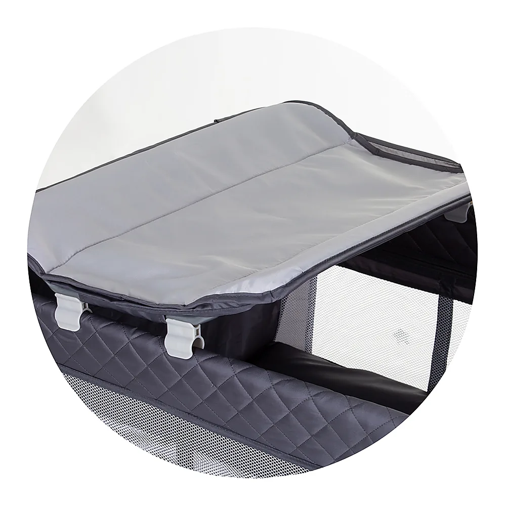 Patut pliabil cu saltea de infasat Chipolino Luna, Granite [3]