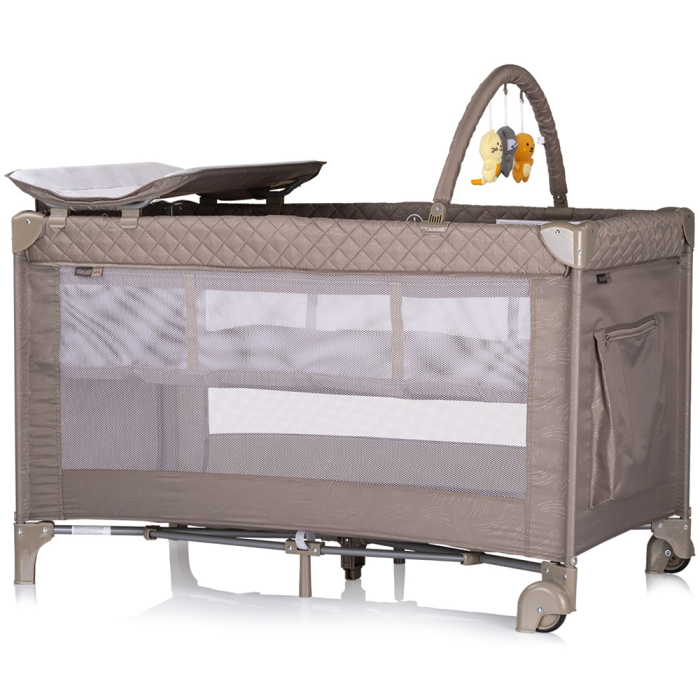 Patut pliabil cu saltea de infasat Chipolino Luna, Tiramisu 0 luni [2]