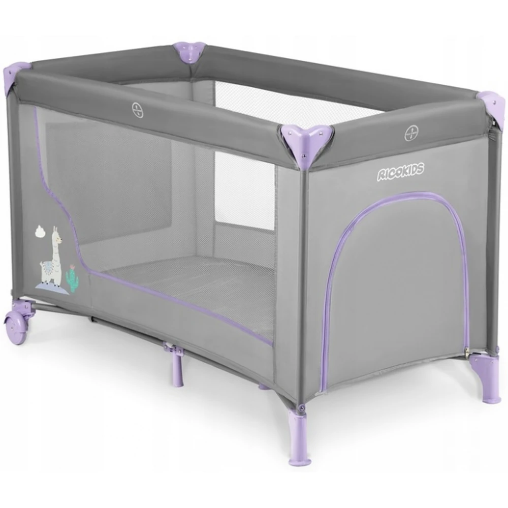 Patut pliabil Ricokids - Gri cu mov [1]