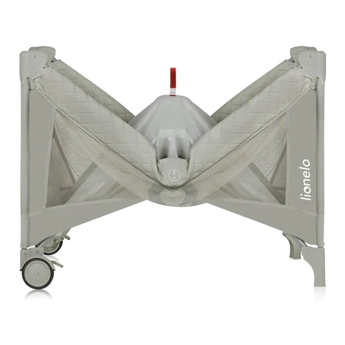 Patut pliant cappucino Lionelo Flower, 2 nivele, 120x60 cm [14]