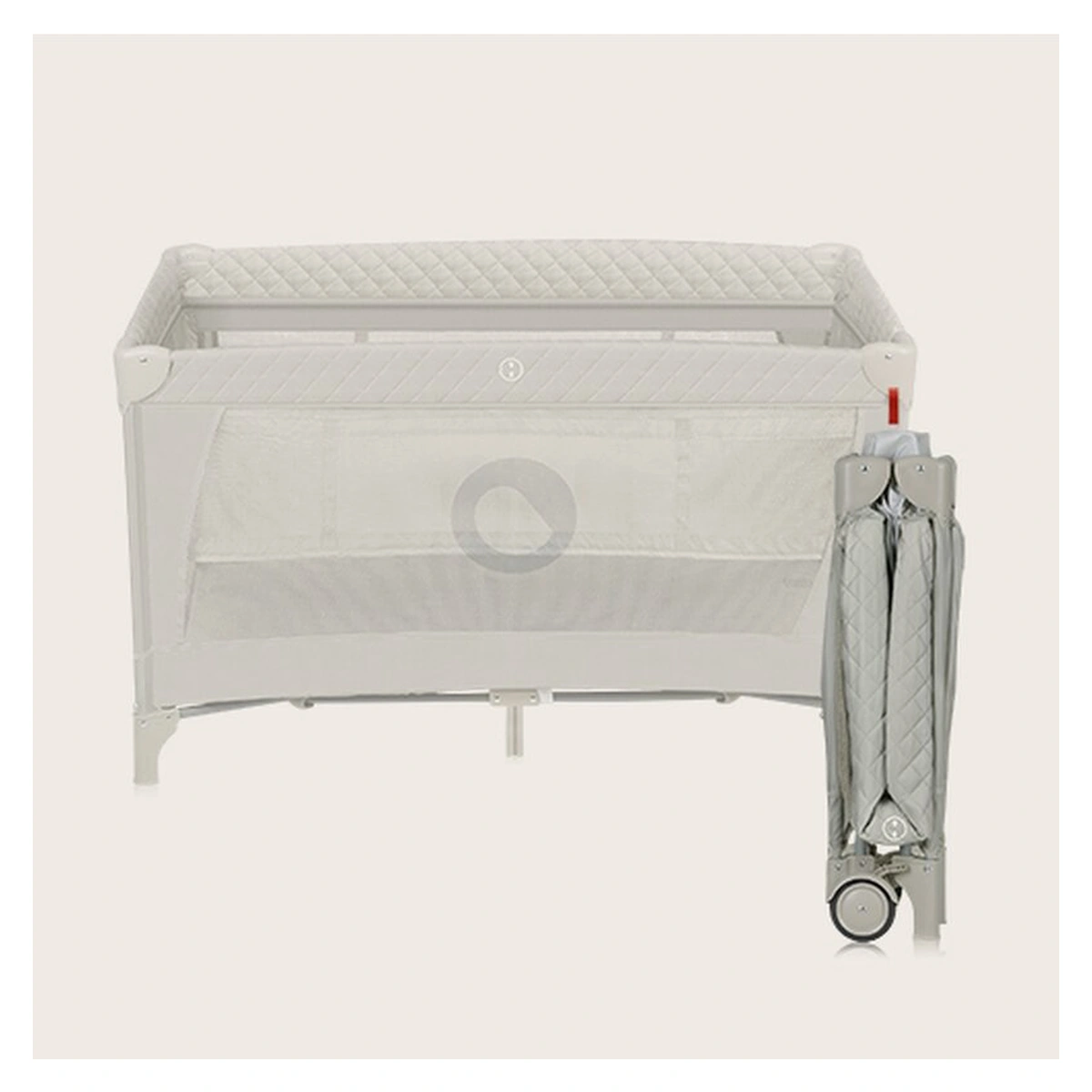 Patut pliant cappucino Lionelo Flower, 2 nivele, 120x60 cm [10]