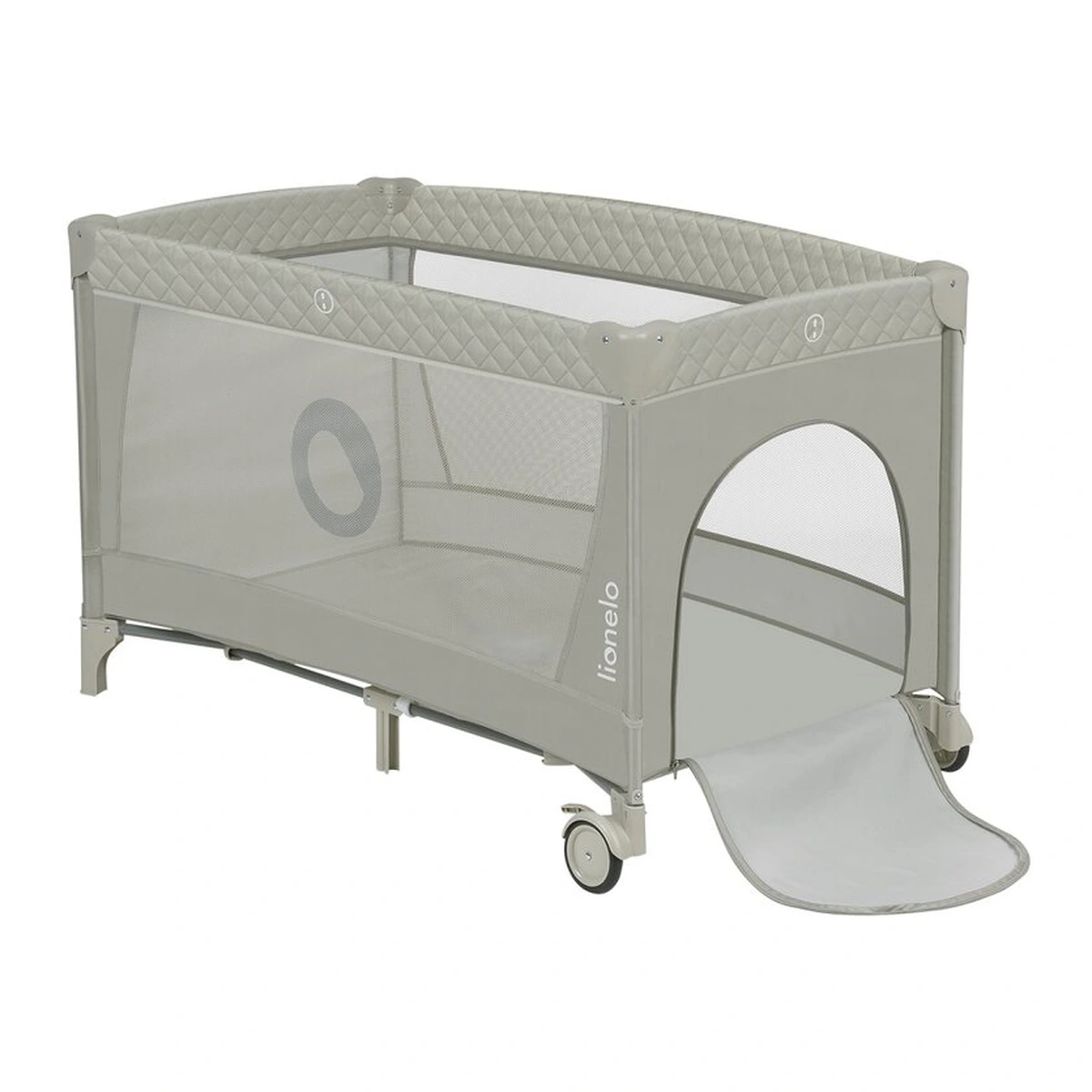 Patut pliant cappucino Lionelo Flower, 2 nivele, 120x60 cm [5]