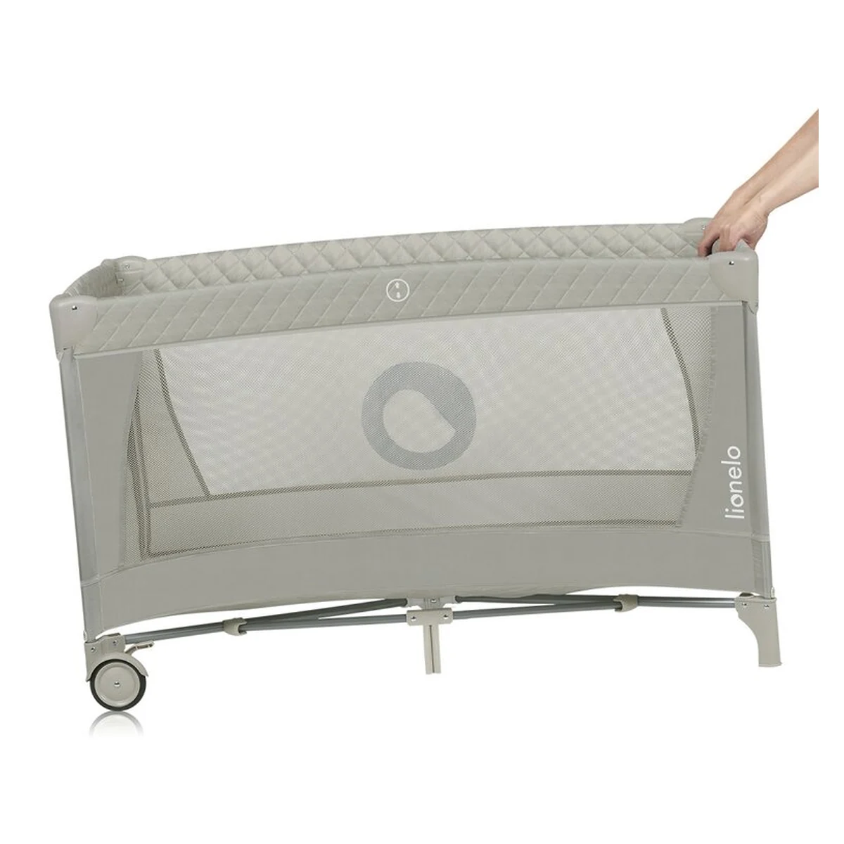 Patut pliant cappucino Lionelo Flower, 2 nivele, 120x60 cm [7]