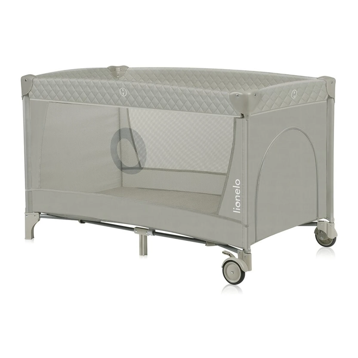 Patut pliant cappucino Lionelo Flower, 2 nivele, 120x60 cm [6]