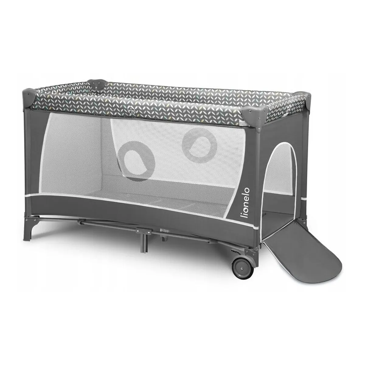 Patut pliant Lionelo Flower Gri 120x60 cm [10]