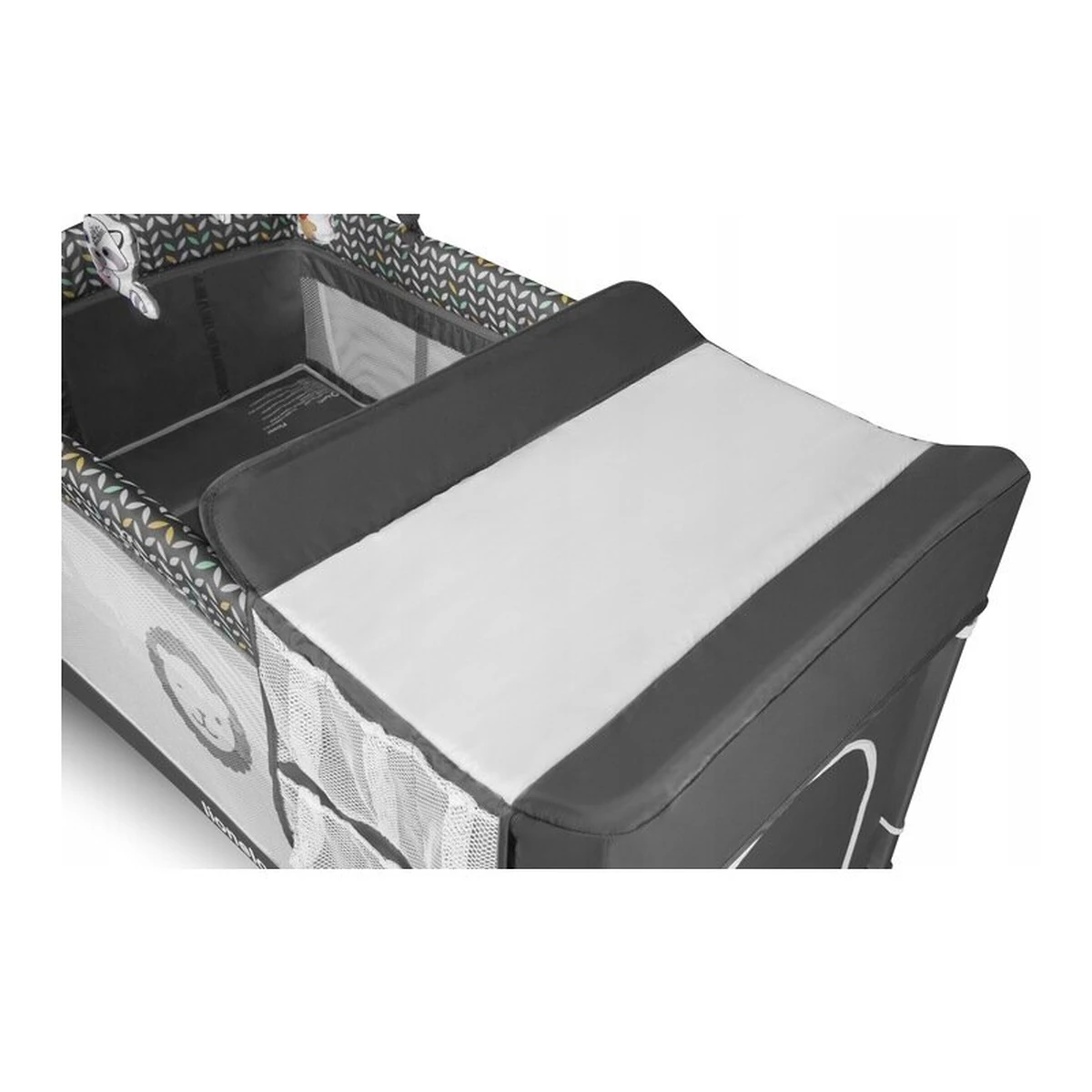 Patut pliant Lionelo Flower Gri 120x60 cm [12]