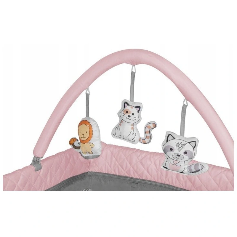 Patut pliant Lionelo Flower Roz 120x60 cm cu accesorii [11]