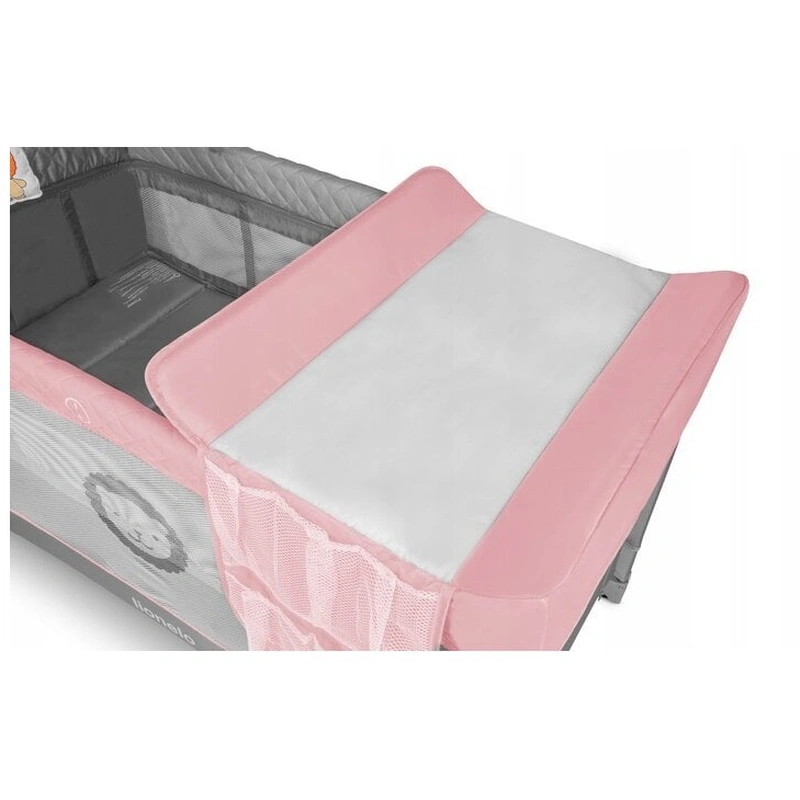 Patut pliant Lionelo Flower Roz 120x60 cm cu accesorii [10]