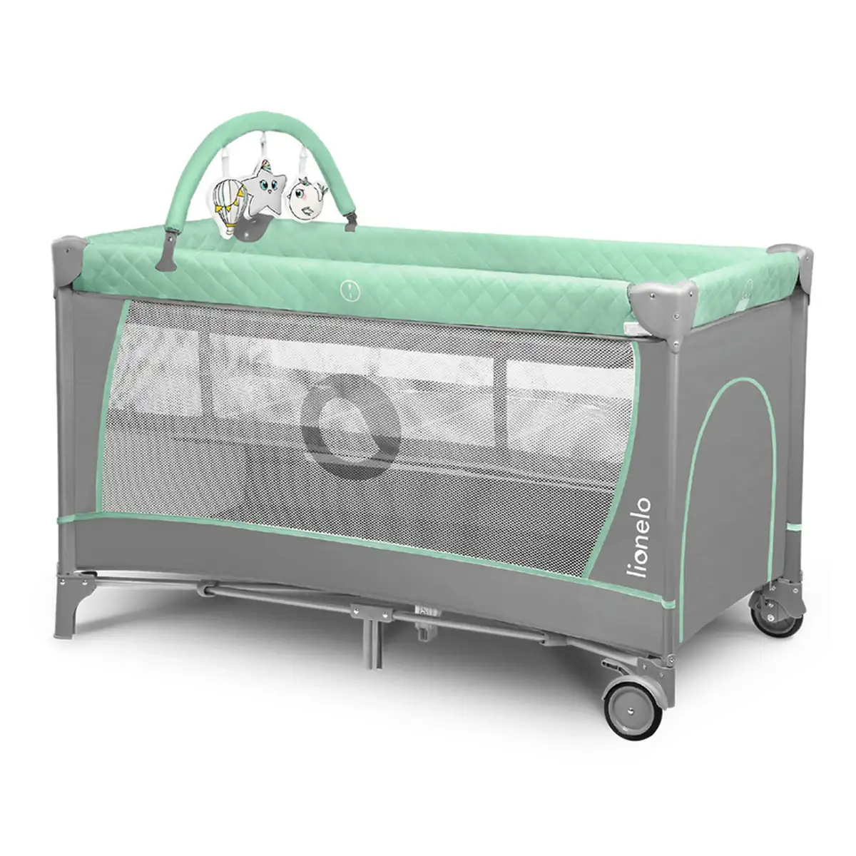 Patut pliant Lionelo Flower Turcoaz 120x60 cm [5]