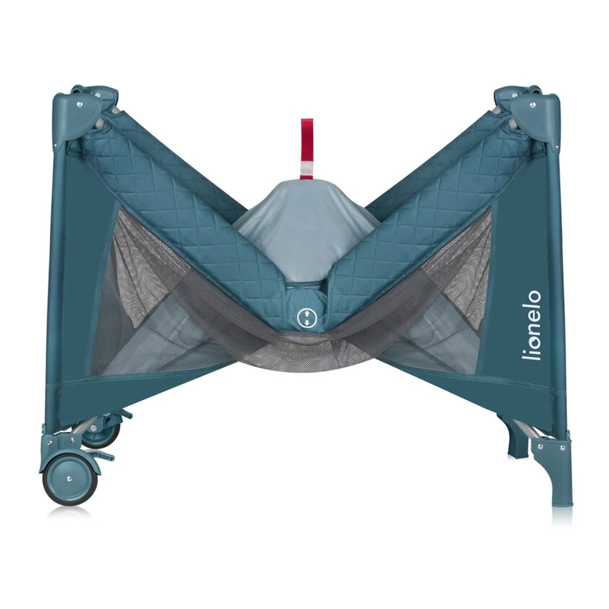 Patut pliant verde Lionelo Flower, 2 nivele, 120x60 cm [9]