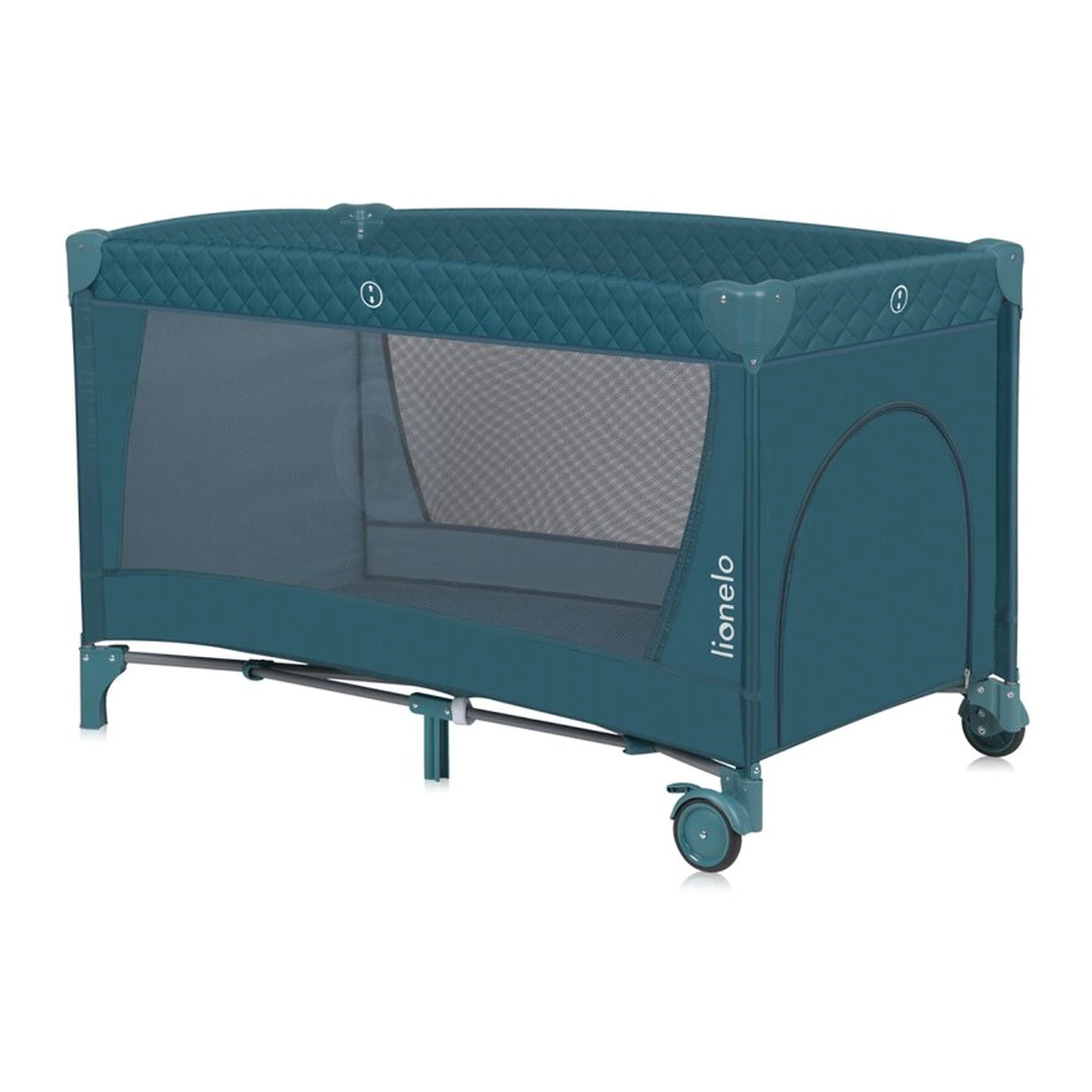 Patut pliant verde Lionelo Flower, 2 nivele, 120x60 cm [6]