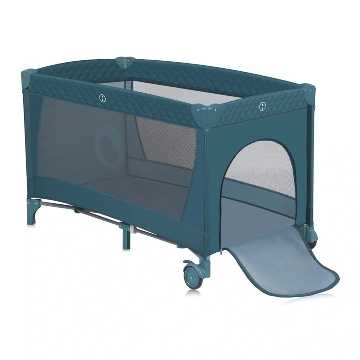 Patut pliant verde Lionelo Flower, 2 nivele, 120x60 cm [5]