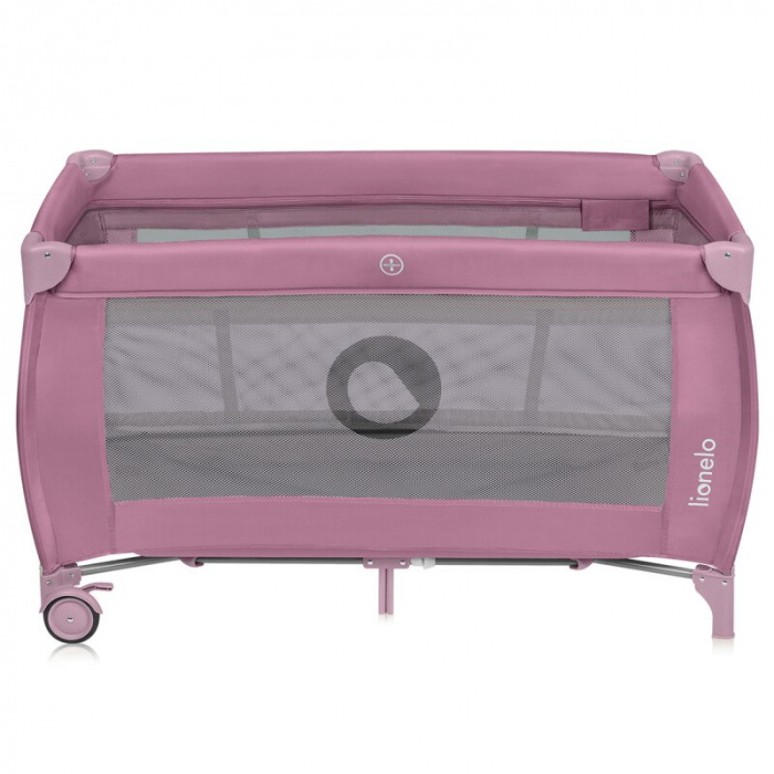 Patut pliant, Lionelo, Stefi Plus, Cu doua nivele, 120 x 60 cm, Roz [1]