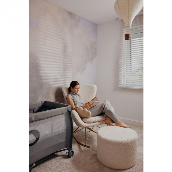 Patut pliant, Lionelo, Stefi Plus, Cu doua nivele, 120 x 60 cm, Roz [36]