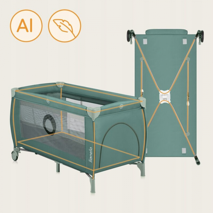 Patut pliant, Lionelo, Stefi Plus Verde Olive [16]