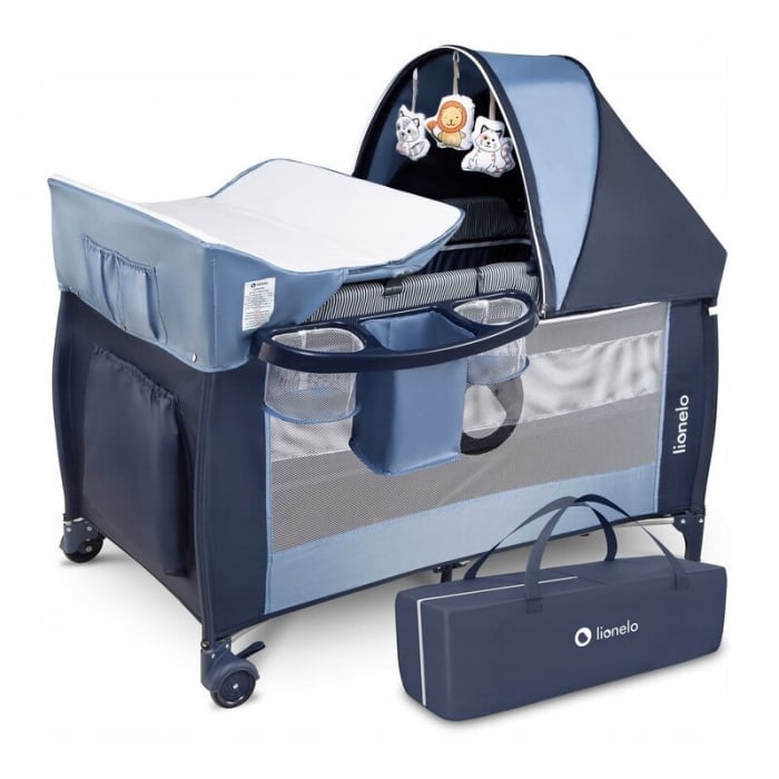 Patut pliant Lionelo Sven Plus Blue Navy 120x60 cm [6]