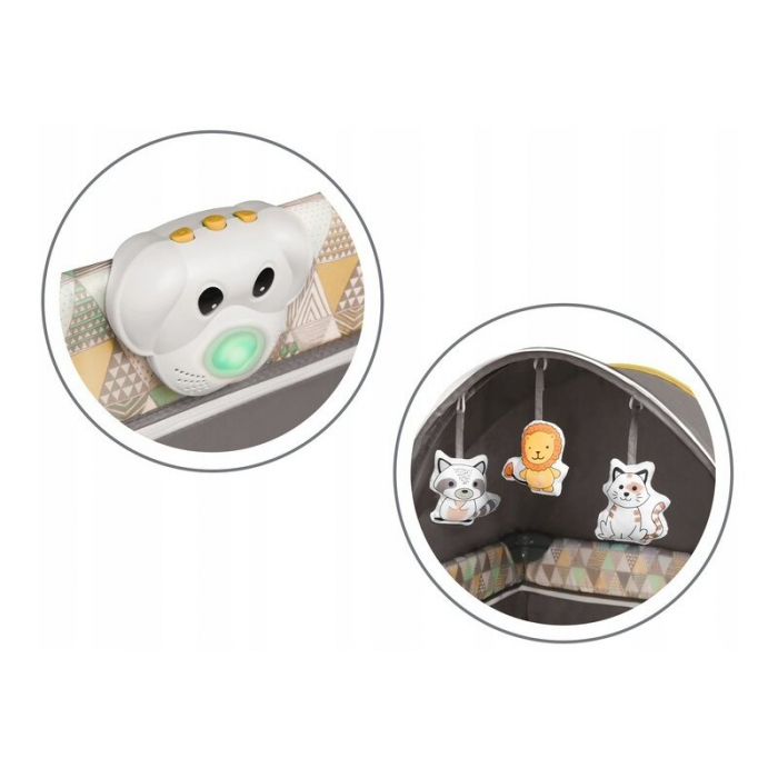 Patut pliant Lionelo Sven Plus Yellow Scandi 120x60 cm [21]