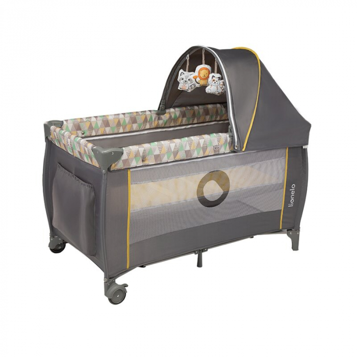 Patut pliant Lionelo Sven Plus Yellow Scandi 120x60 cm [5]