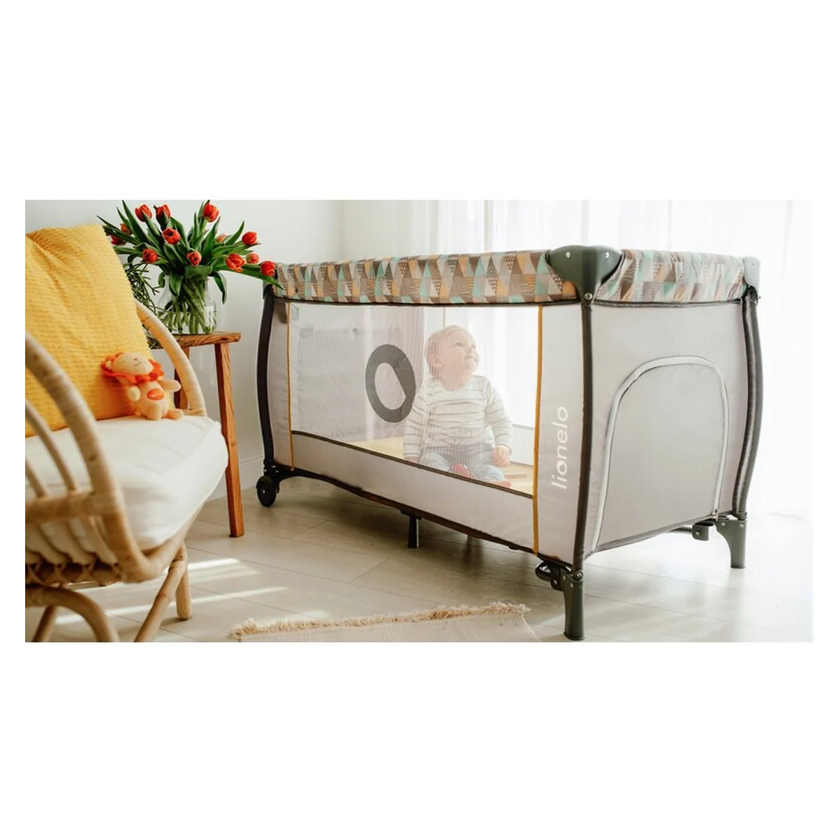 Patut pliant Lionelo Sven Plus Beige Latte 120x60 cm [26]