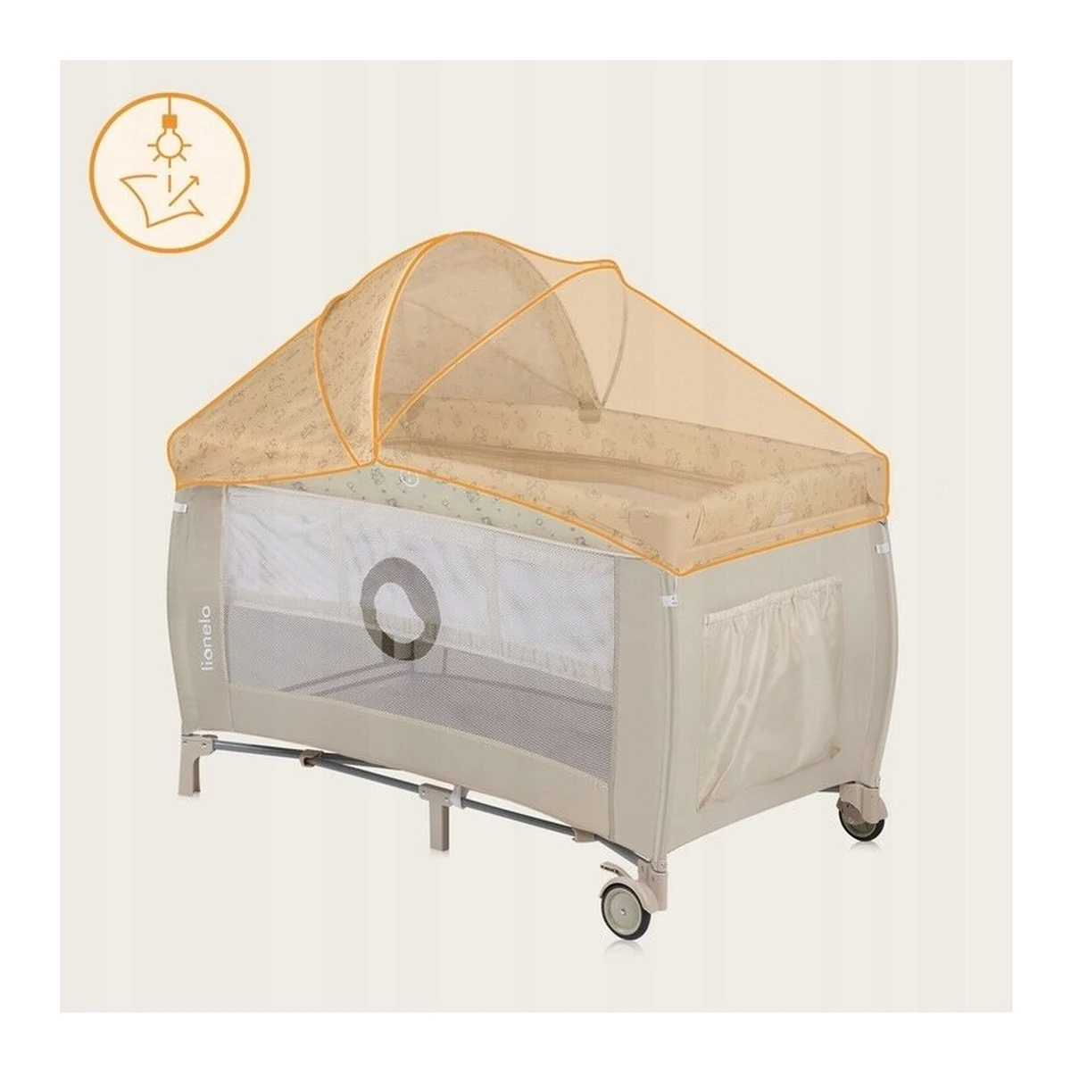 Patut pliant Lionelo Sven Plus Beige Latte 120x60 cm [13]