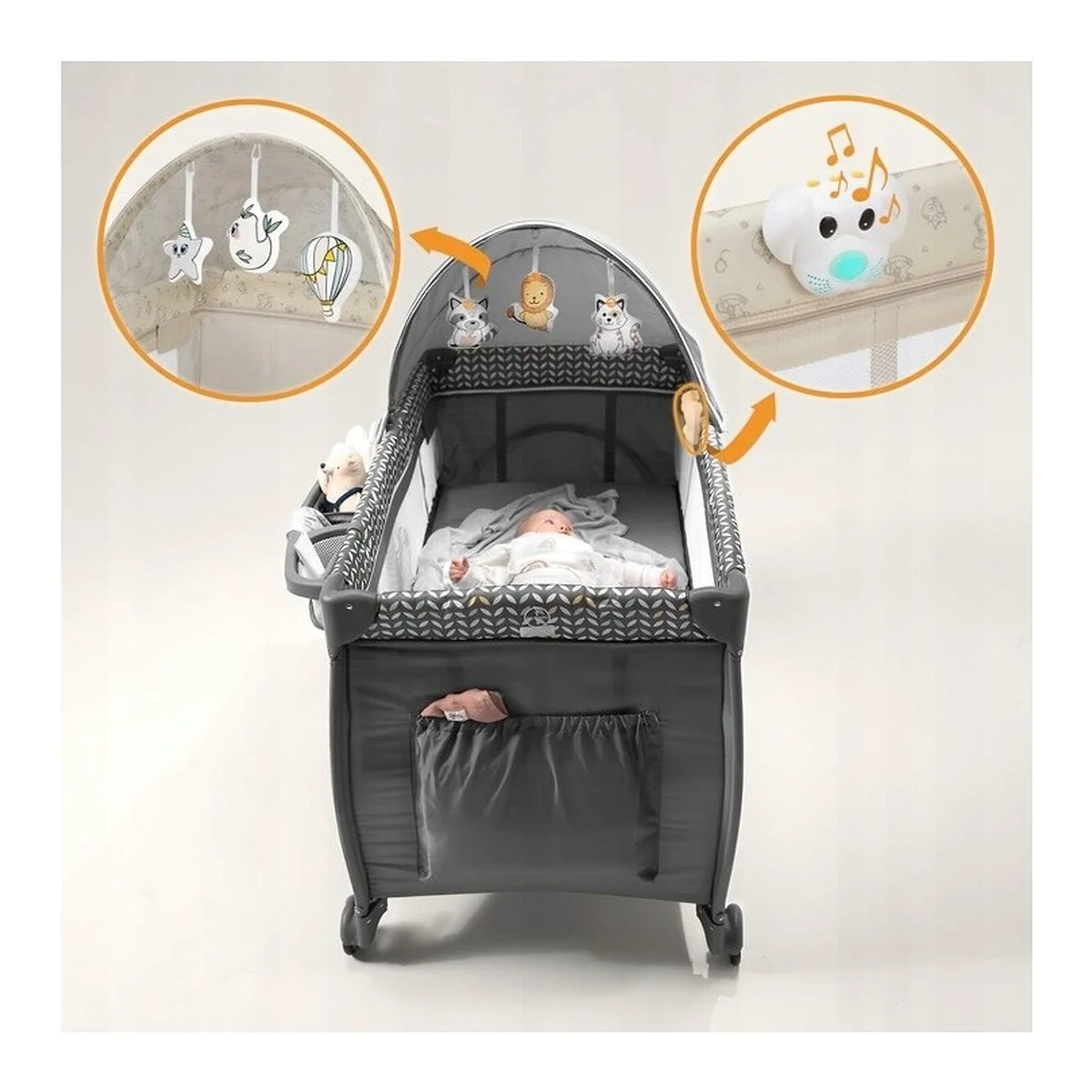 Patut pliant Lionelo Sven Plus Beige Latte 120x60 cm [14]