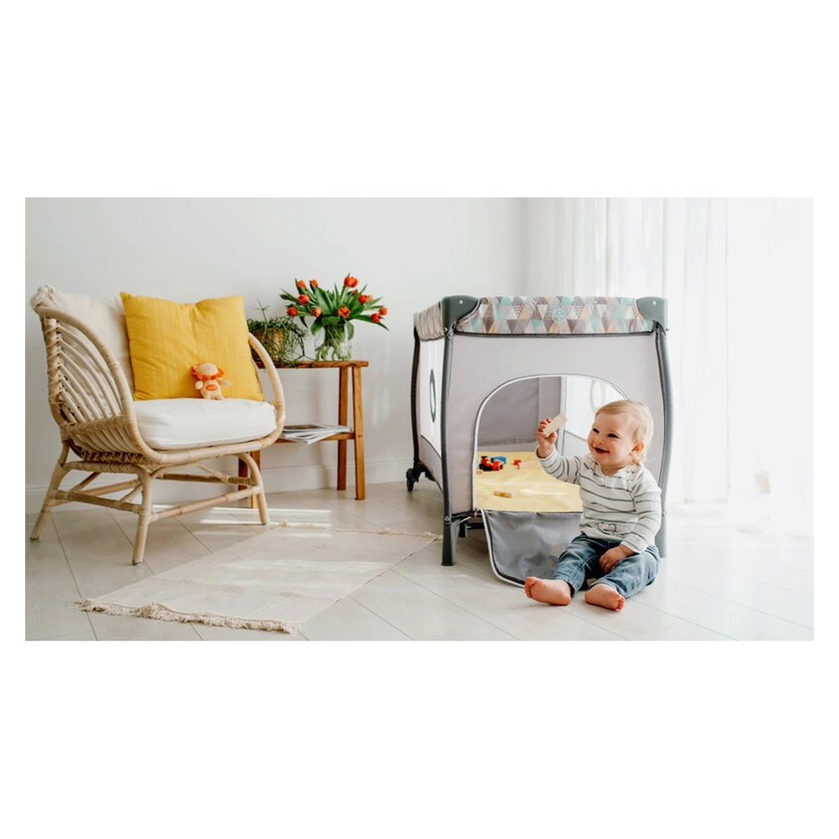 Patut pliant Lionelo Sven Plus Beige Latte 120x60 cm [25]