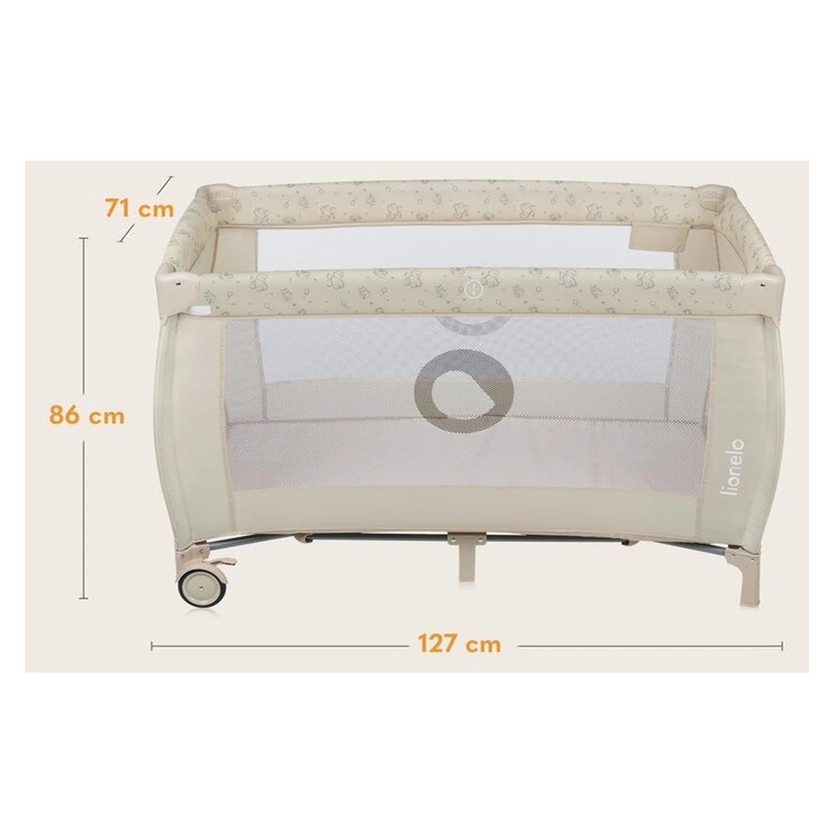 Patut pliant Lionelo Sven Plus Beige Latte 120x60 cm [34]