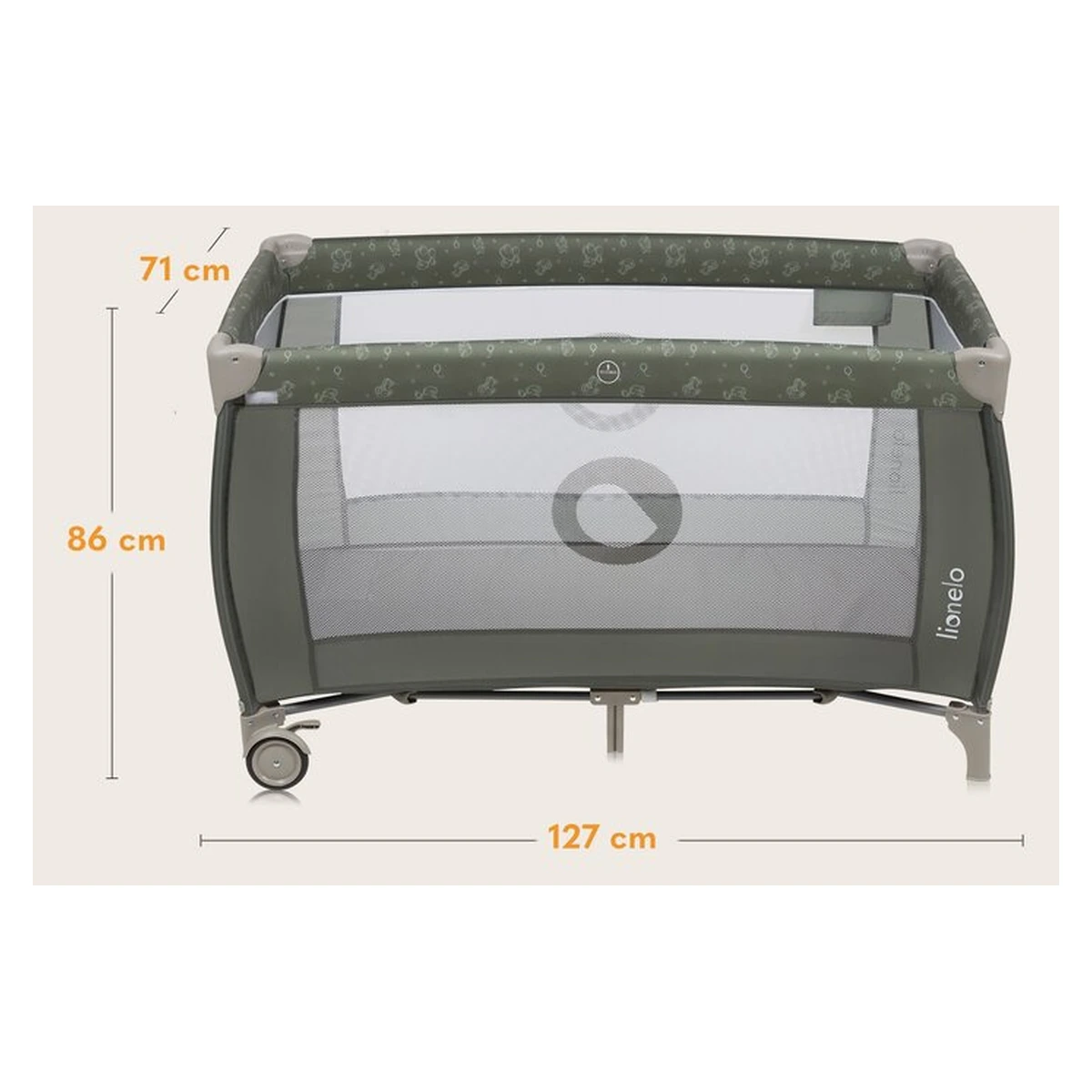 Patut pliant Lionelo Sven Plus Beige Olive 120x60 cm [24]