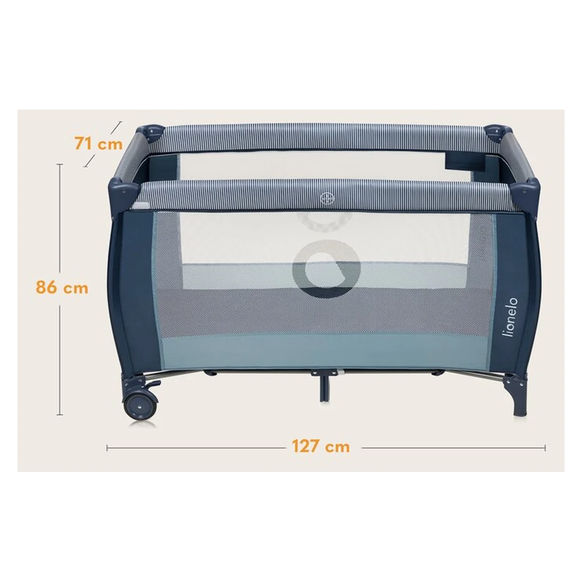 Patut pliant Lionelo Sven Plus Blue Navy 120x60 cm [35]