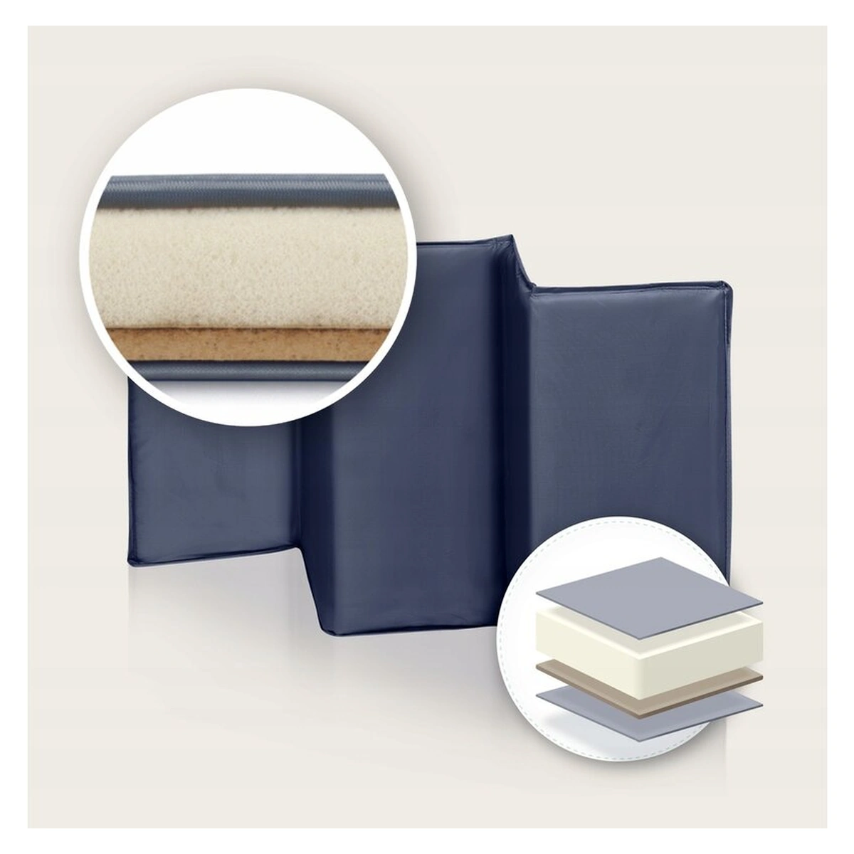 Patut pliant Lionelo Sven Plus Blue Navy 120x60 cm [19]