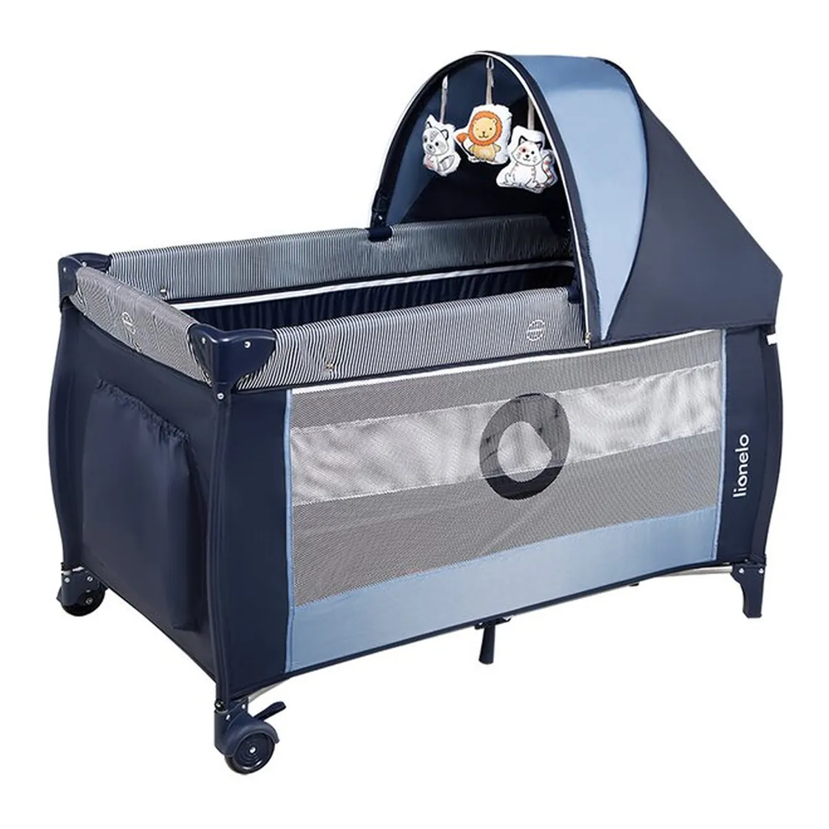 Patut pliant Lionelo Sven Plus Blue Navy 120x60 cm [10]