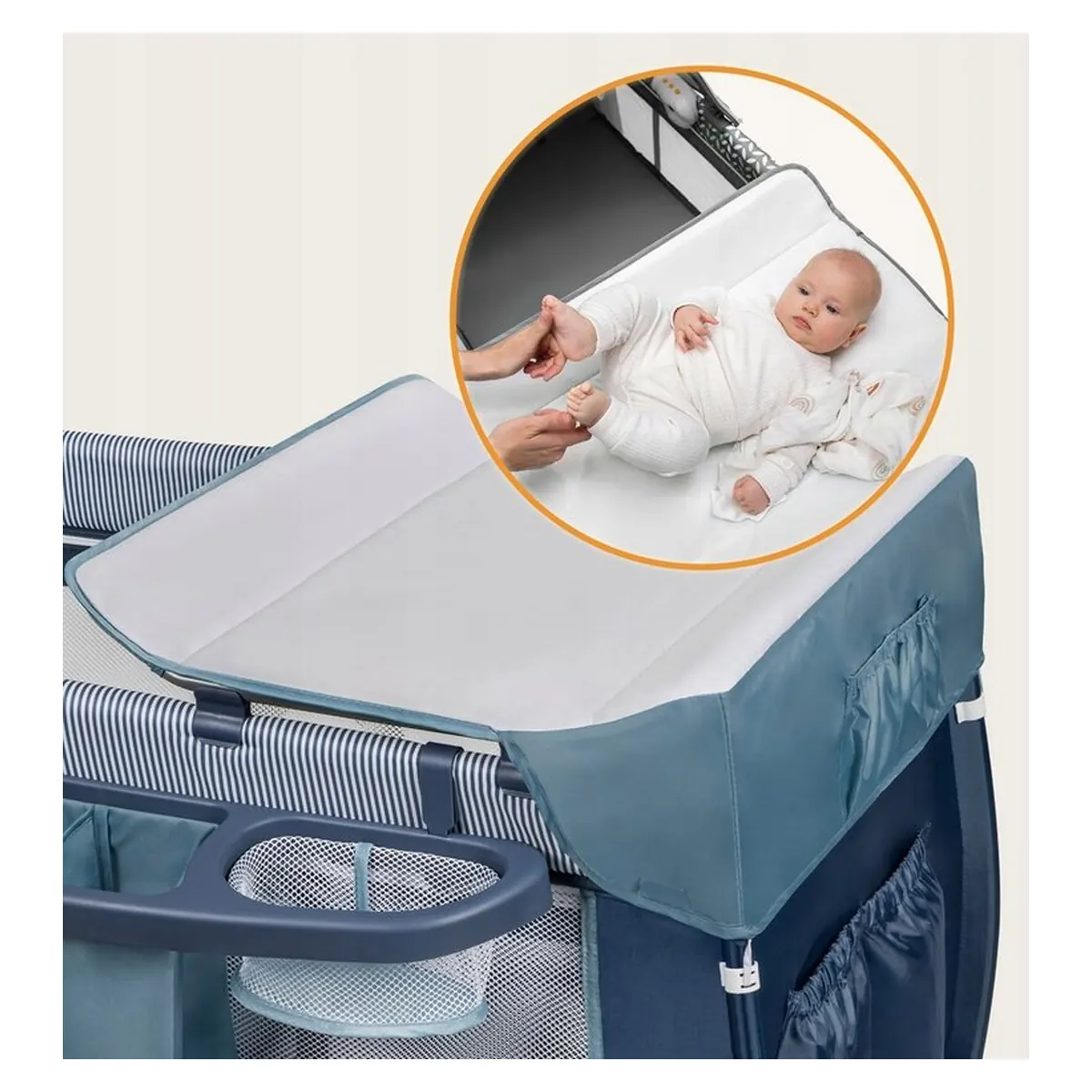 Patut pliant Lionelo Sven Plus Blue Navy 120x60 cm [24]