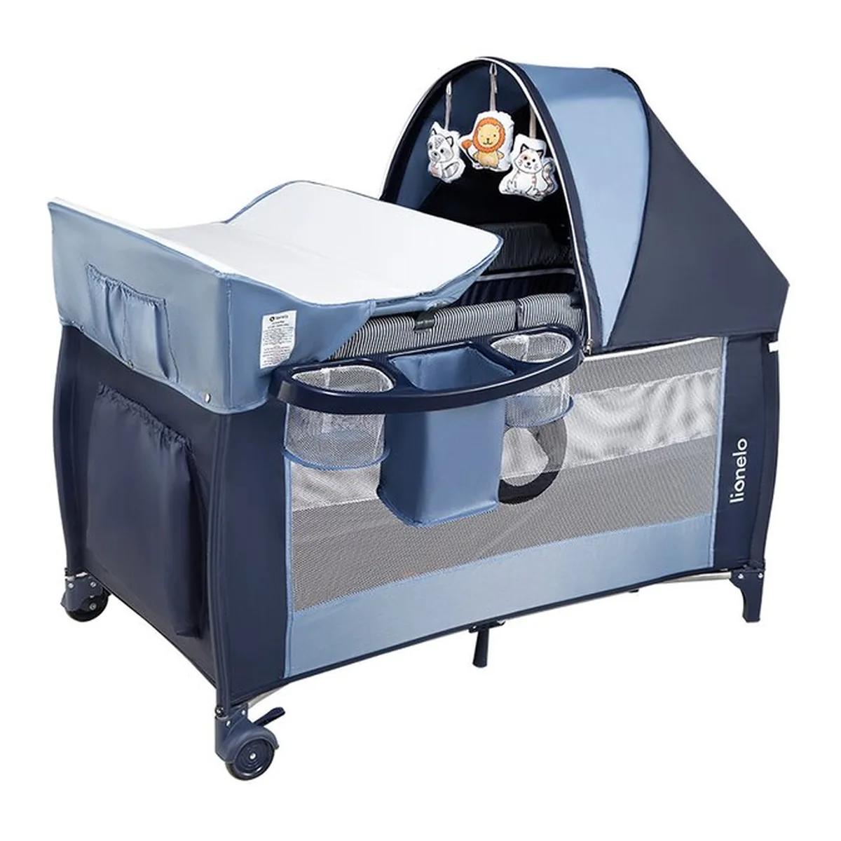 Patut pliant Lionelo Sven Plus Blue Navy 120x60 cm [9]