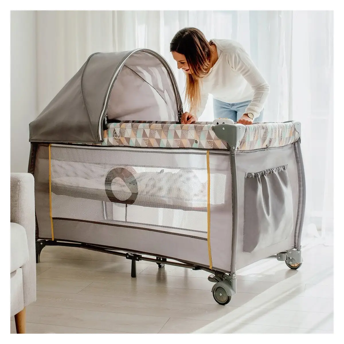 Patut pliant Lionelo Sven Plus Blue Navy 120x60 cm [32]