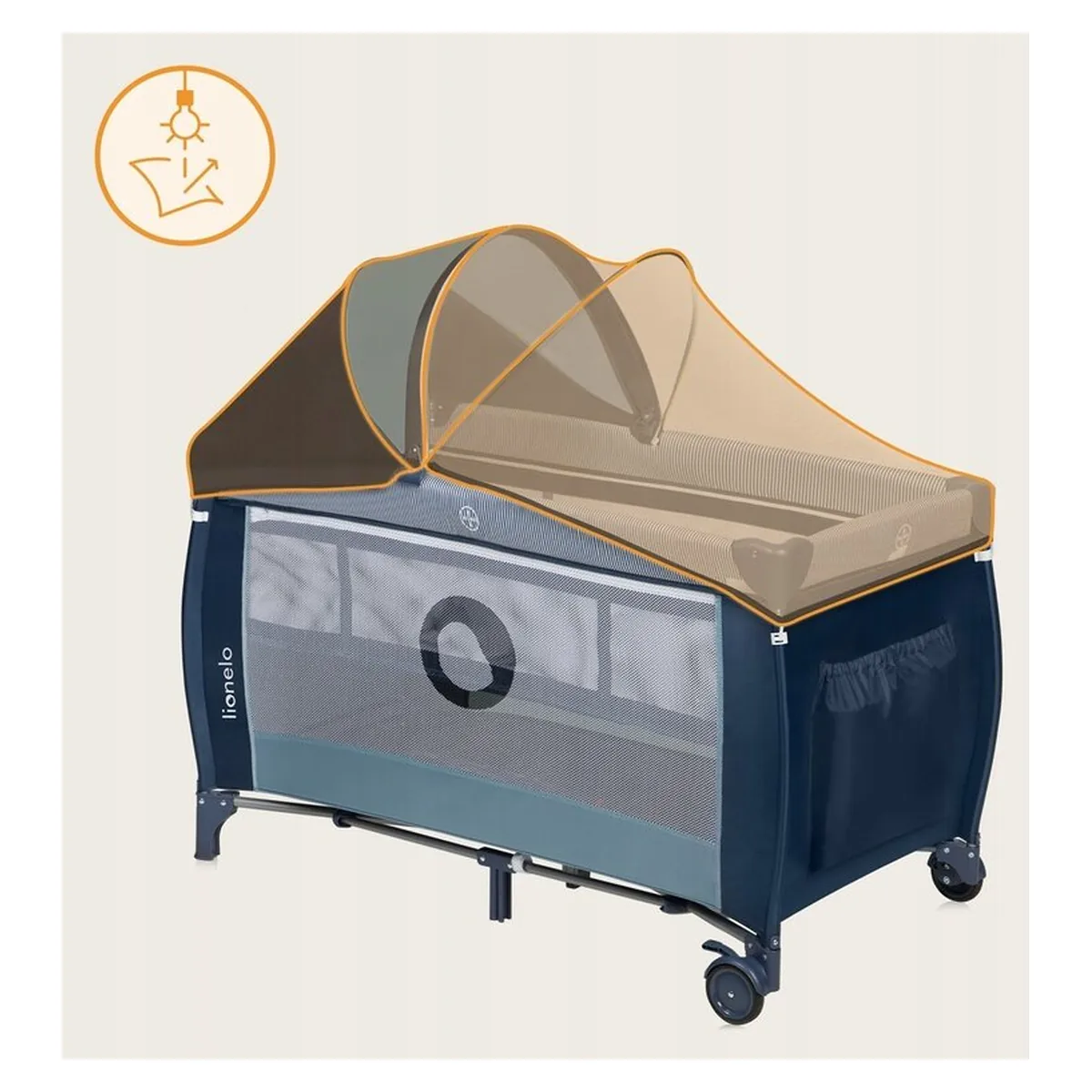 Patut pliant Lionelo Sven Plus Blue Navy 120x60 cm [12]