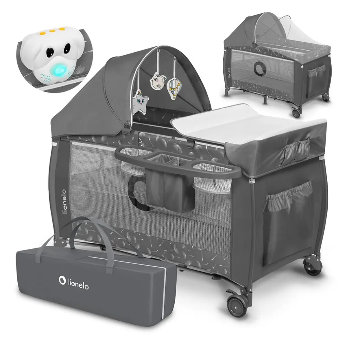 Patut pliant Lionelo Sven Plus Grey Concrete 120x60 cm [3]