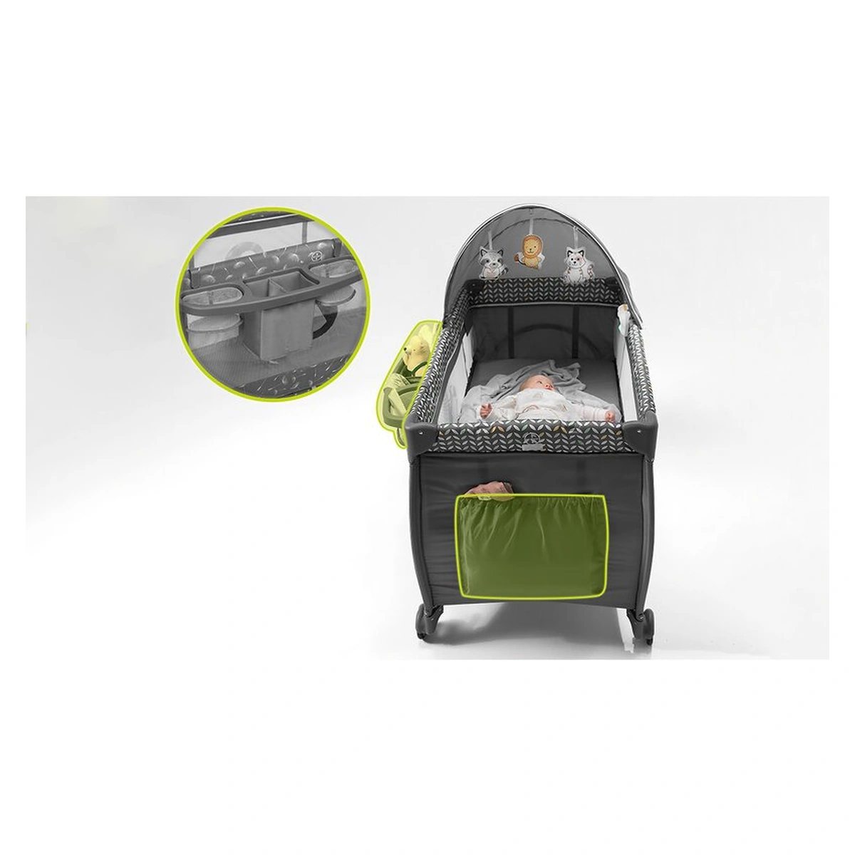 Patut pliant Lionelo Sven Plus Grey Concrete 120x60 cm [33]