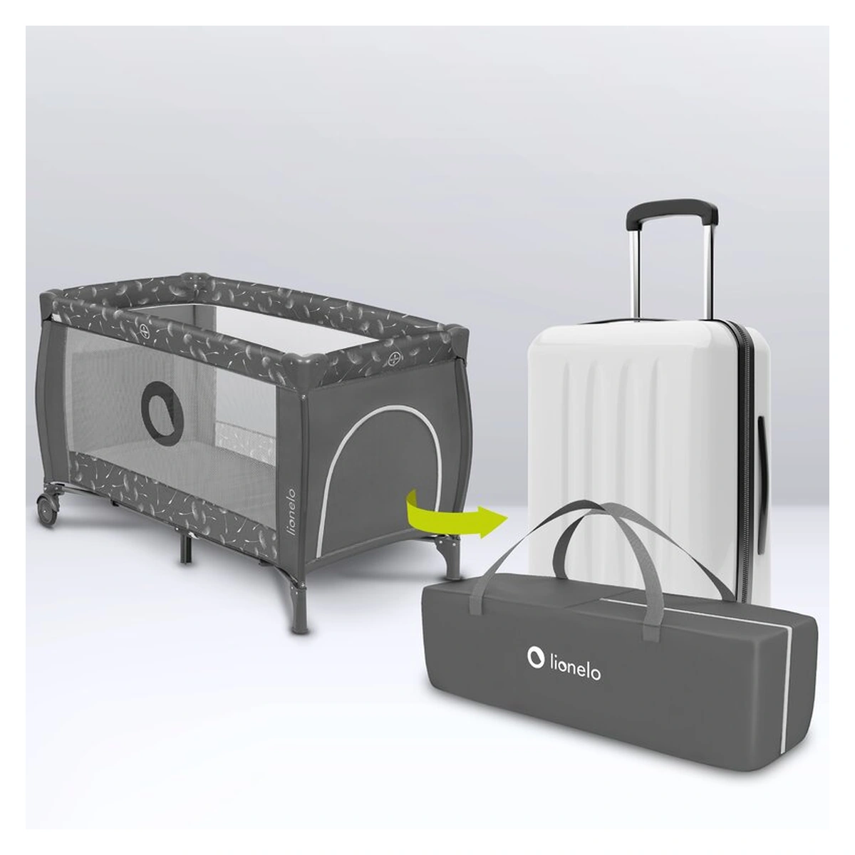 Patut pliant Lionelo Sven Plus Grey Concrete 120x60 cm [28]