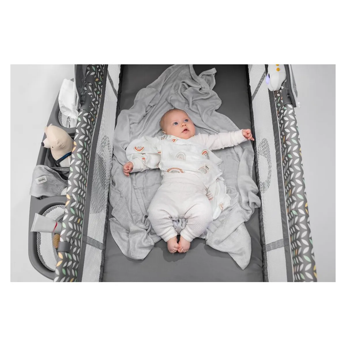 Patut pliant Lionelo Sven Plus Grey Concrete 120x60 cm [39]