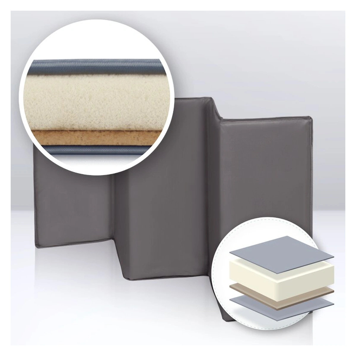 Patut pliant Lionelo Sven Plus Grey Concrete 120x60 cm [36]