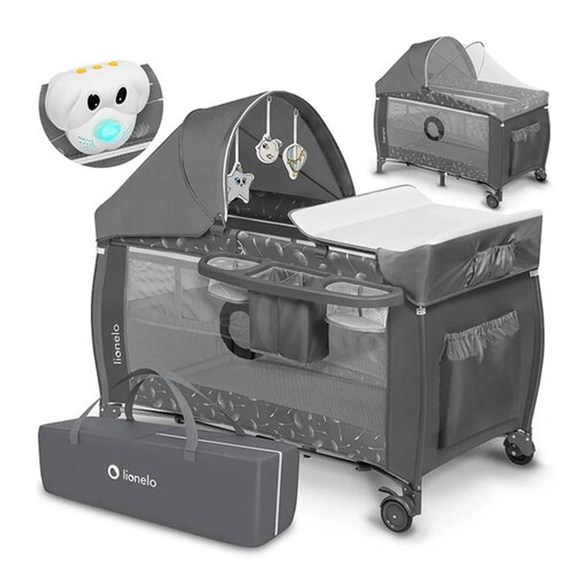 Patut pliant Lionelo Sven Plus Grey Concrete 120x60 cm [23]