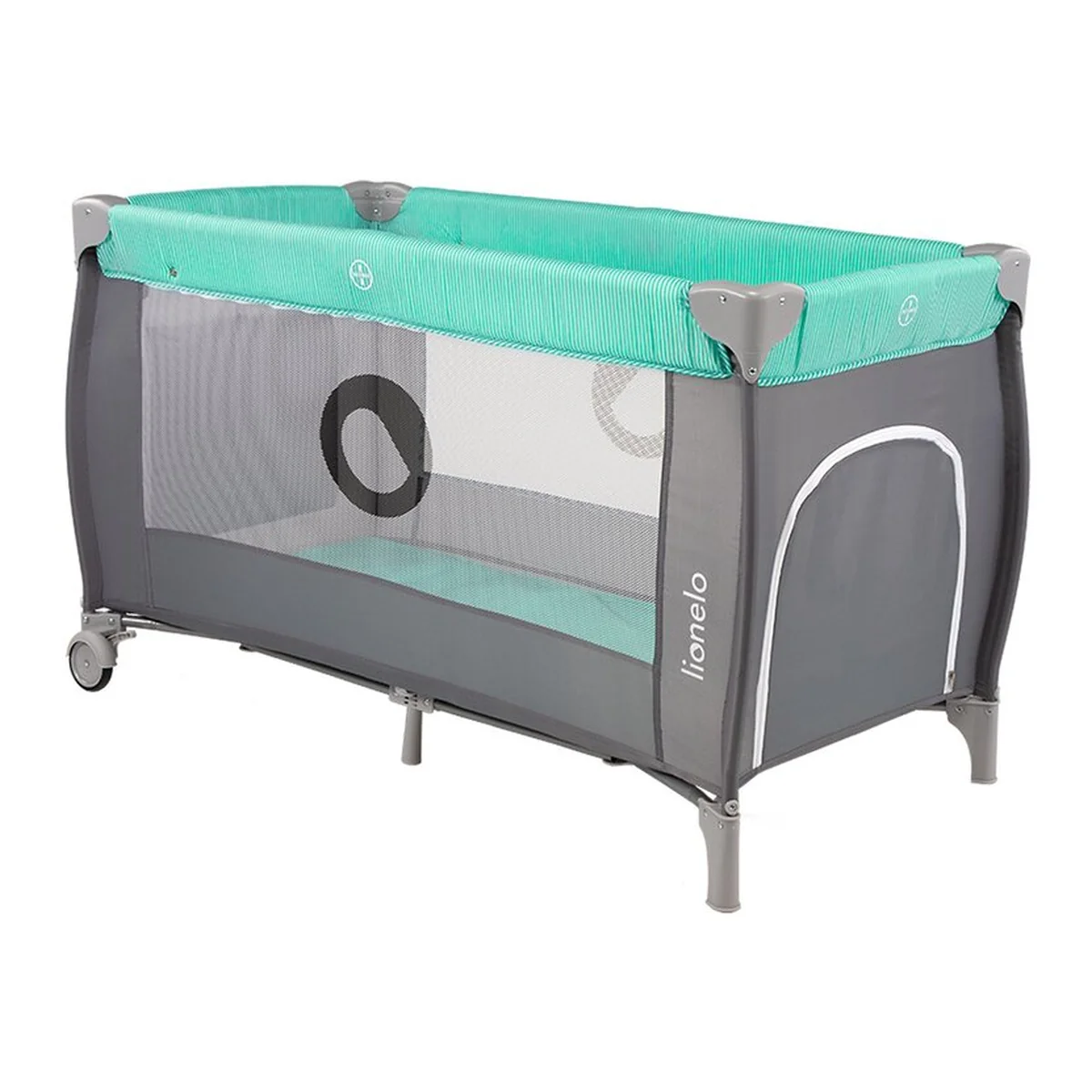 Patut pliant Lionelo Sven Plus Turqoise/Grey 120x60 cm [10]