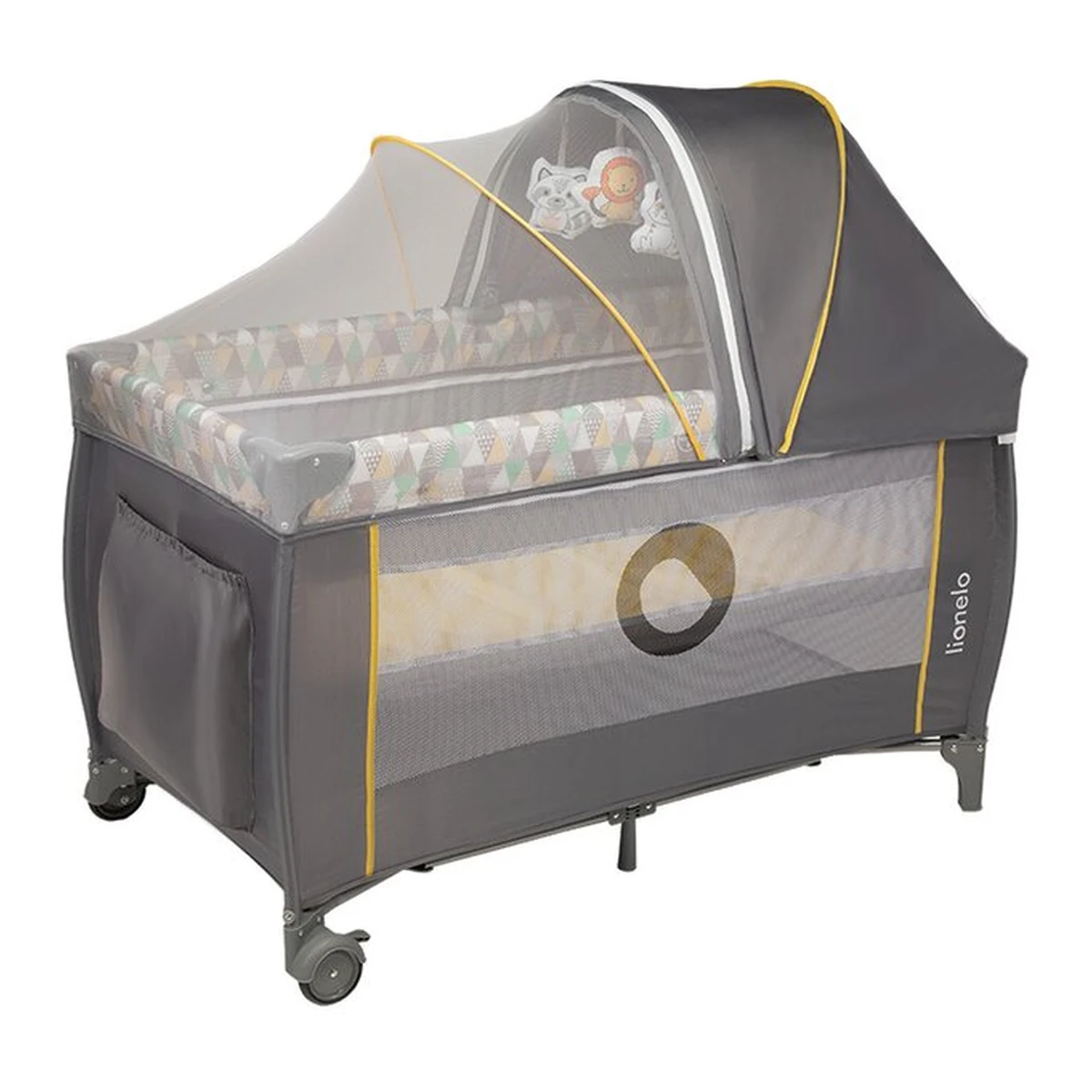 Patut pliant Lionelo Sven Plus Yellow Scandi 120x60 cm [8]