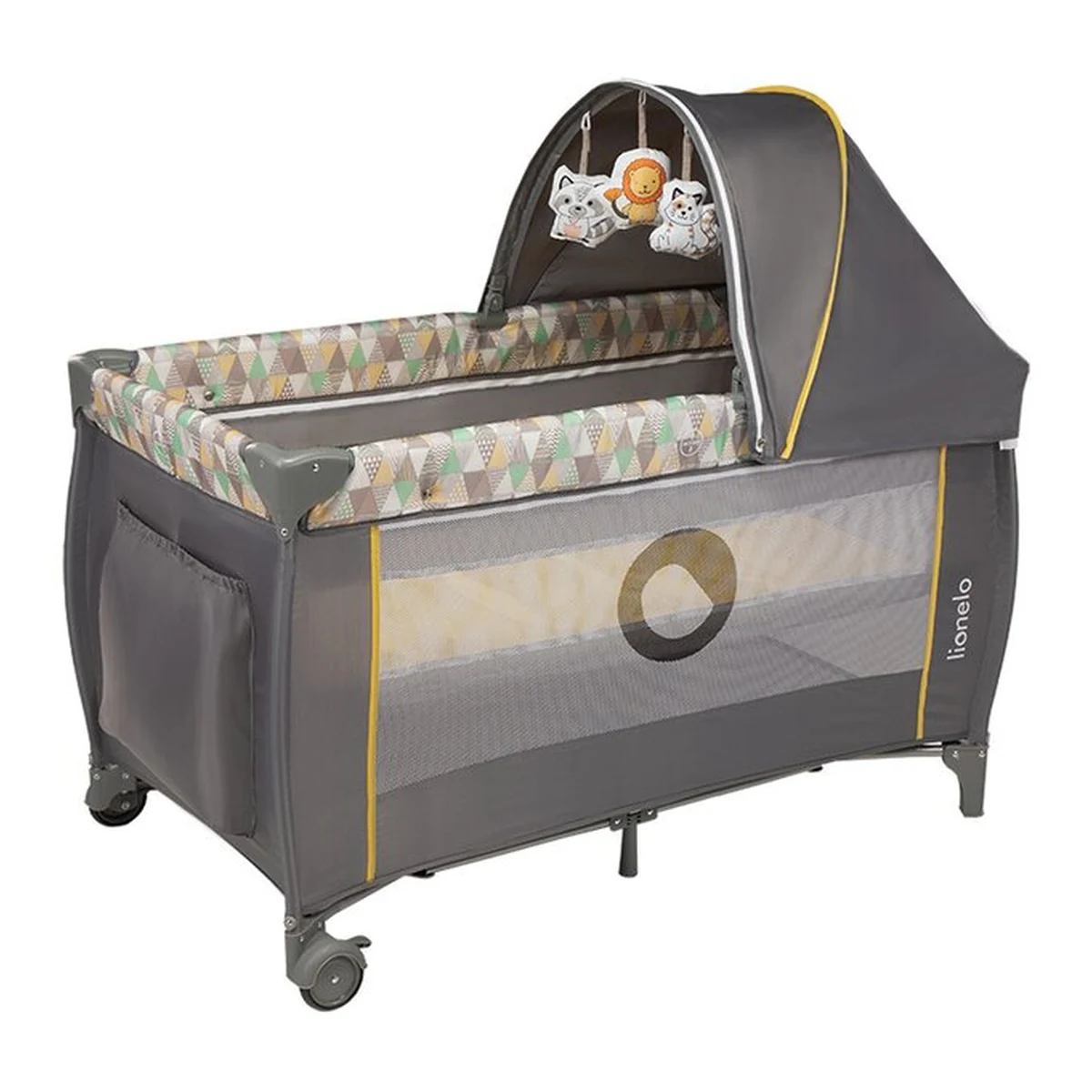 Patut pliant Lionelo Sven Plus Yellow Scandi 120x60 cm [7]