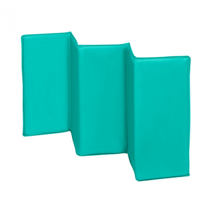 Lionelo - Patut pliant cu doua nivele Sven Plus, 120x60 cm, arcada jucarii, masuta de infasat, vibratii, melodii, conform cu standardele europeane de securitate EN716 si EN12221, Turcoaz/Gri [11]