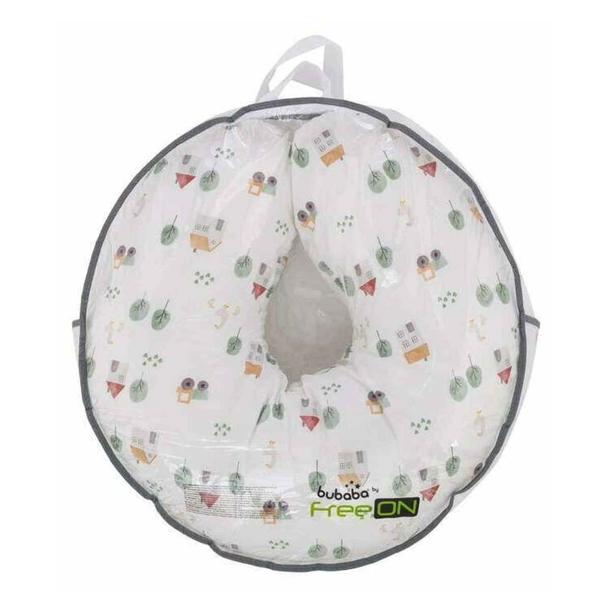 Perna alaptare, Bubaba, Cu husa detasabila, 70x60x18 cm, Farm/White [5]