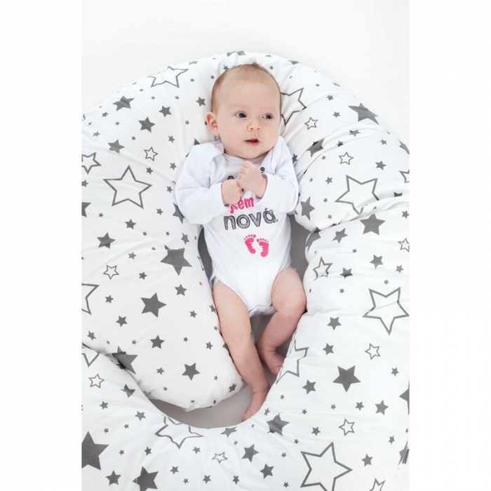 Perna alaptare, New Baby,Stars White/Grey [6]