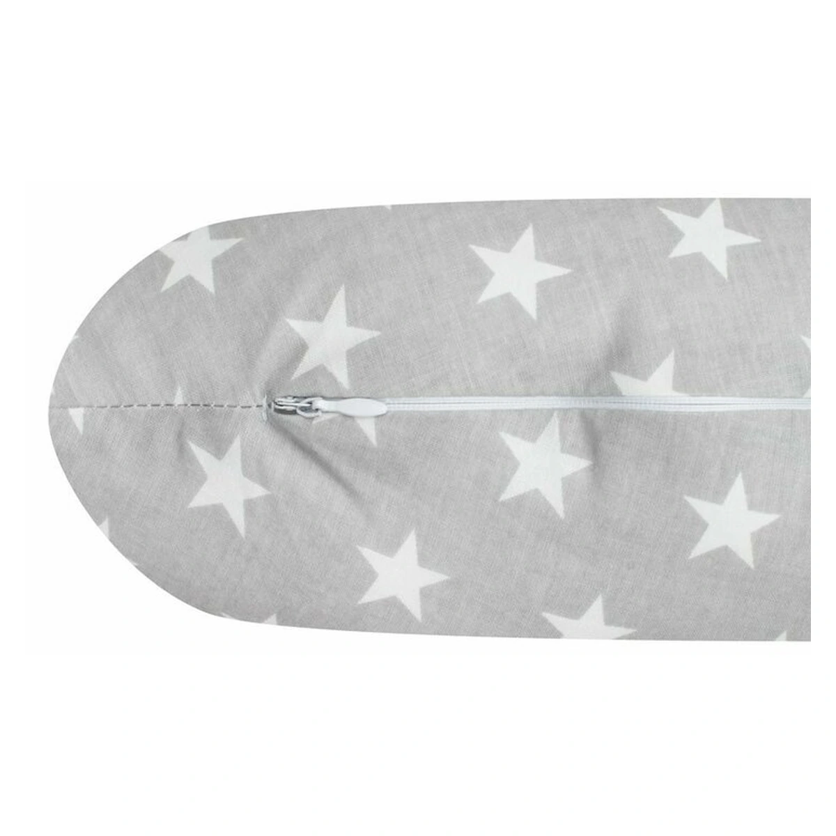 Perna alaptare, New Baby, Diametru 16 cm, Bumbac antialergic, Husa detasabila, Stars Grey [3]