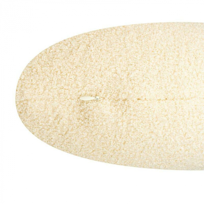 Perna alaptare, New Baby, Teddy, Bumbac+tesatura teddy, 100% antialergic, Husa detasabila, 60x45x18 cm, 0 luni+, Cream [3]