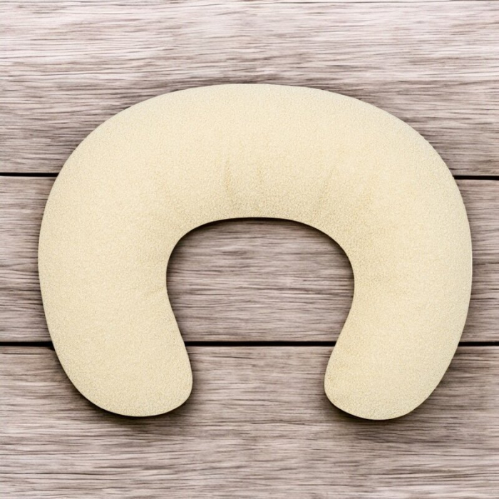 Perna alaptare, New Baby, Teddy, Bumbac+tesatura teddy, 100% antialergic, Husa detasabila, 60x45x18 cm, 0 luni+, Cream [2]